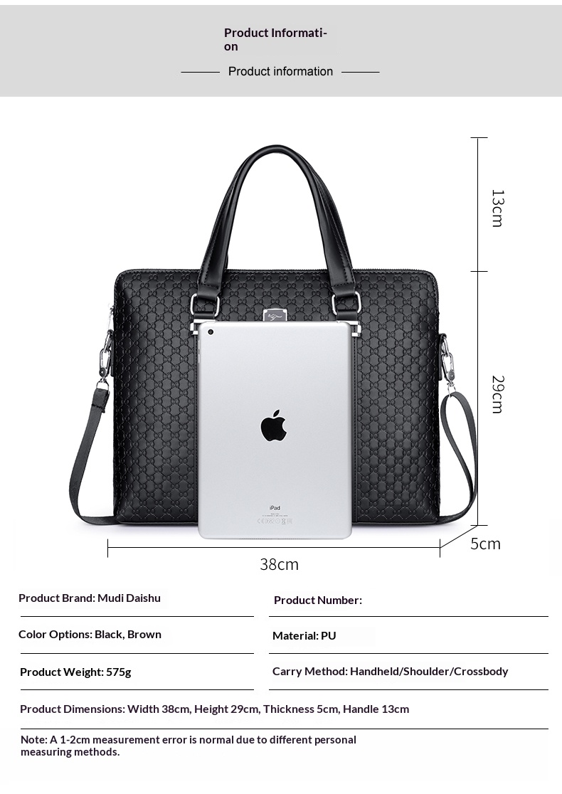 Bolsa para laptop empresarial em couro PU XM5236
