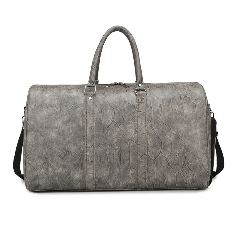 BED733 Bolsa de viagem minimalista unissex em PU de grande capacidade
