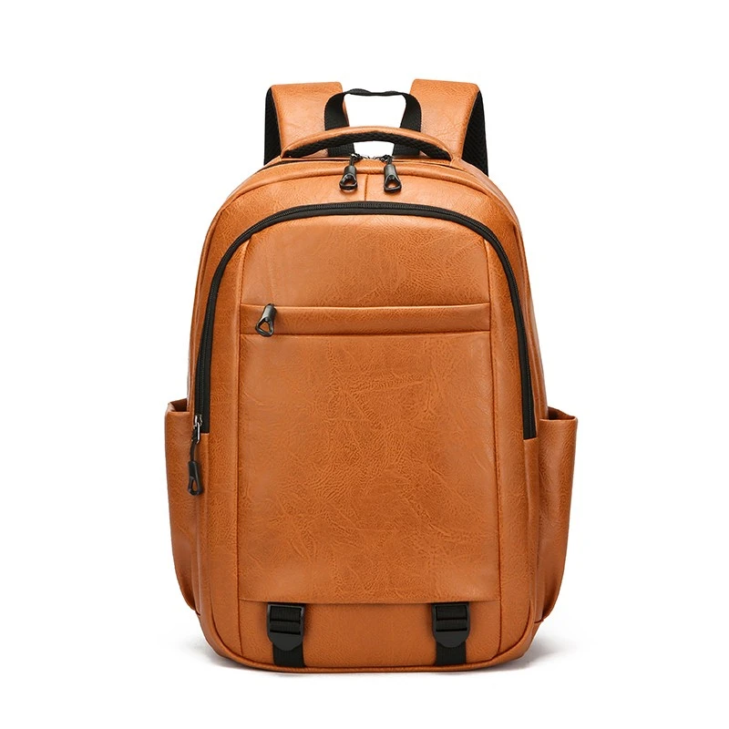 DK1166 Mochila masculina imperme&aacute;vel de couro PU com costas macias