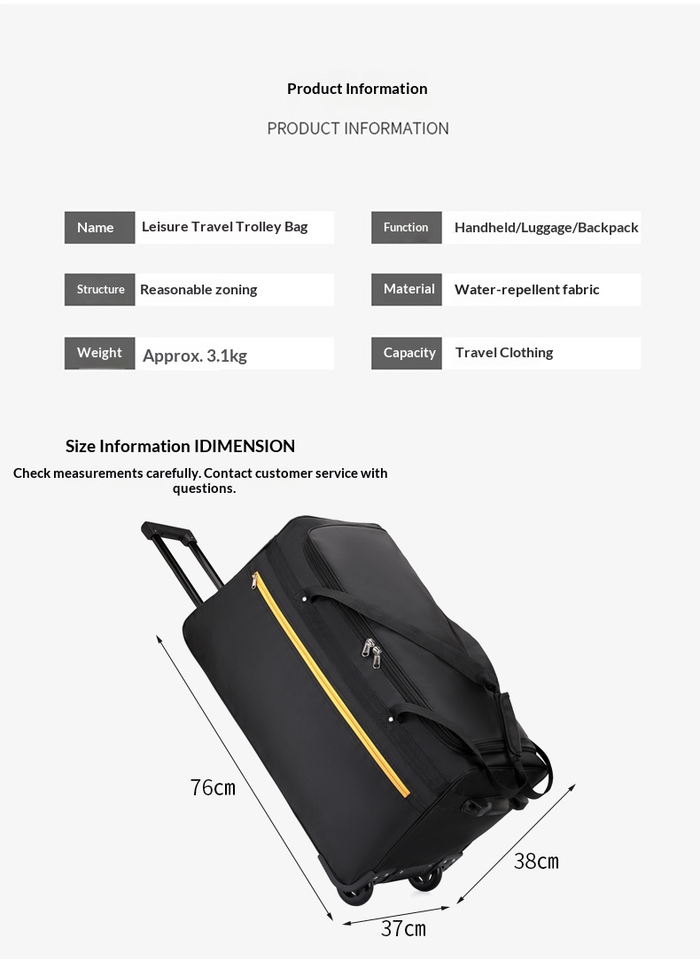 FLPN-7510-1 Bolsa de viagem dobrável com listras de tecido Oxford de grande capacidade