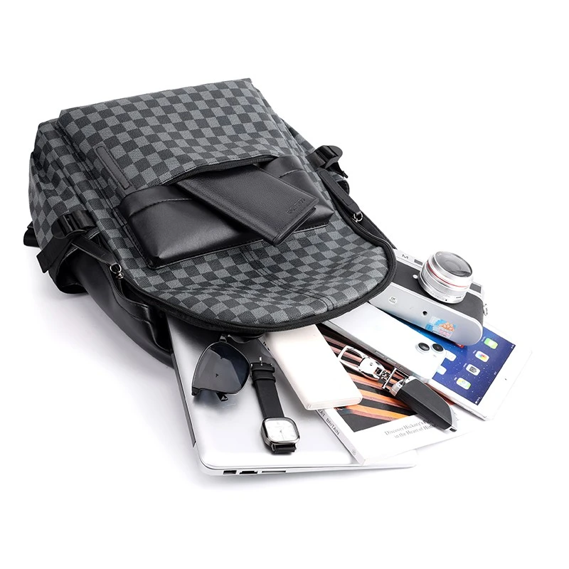 XX5003 Bolsa para laptop empresarial Mochila de couro de grande capacidade