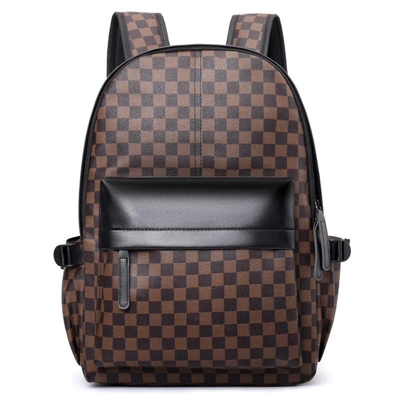 XX5003 Bolsa para laptop empresarial Mochila de couro de grande capacidade