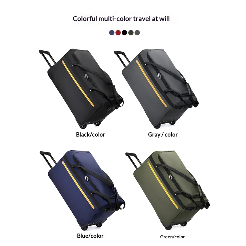 FLPN-7510-1 Bolsa de viagem dobr&aacute;vel com listras de tecido Oxford de grande capacidade