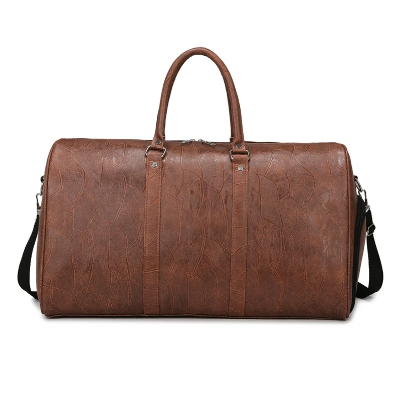 BED733 Bolsa de viagem minimalista unissex em PU de grande capacidade